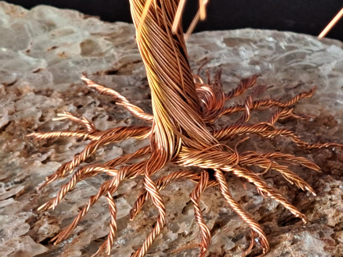 Copper Wire Tree on Mica